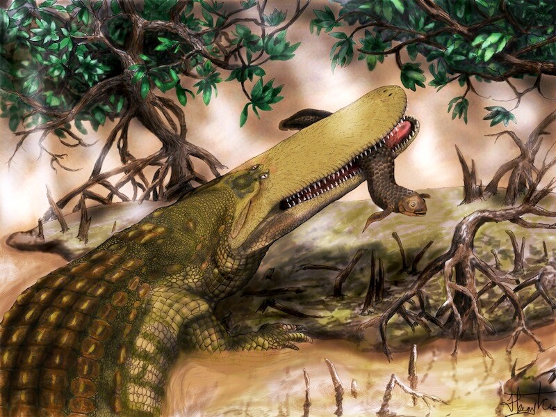Cuando los cocodrilos luchaban con los dinosaurios