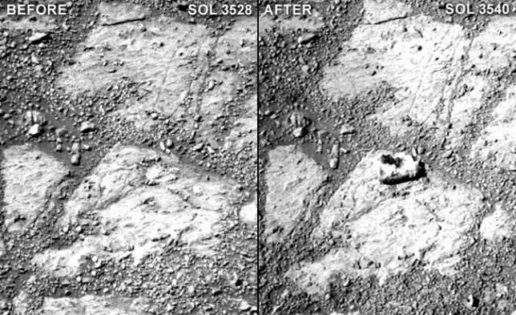 Una roca aparece en Marte «de la nada» frente a las cámaras