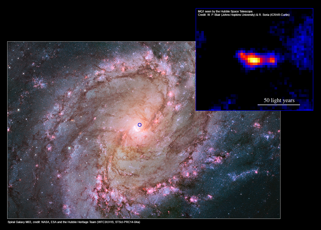 Detectan un potentísimo agujero negro en una galaxia cercana