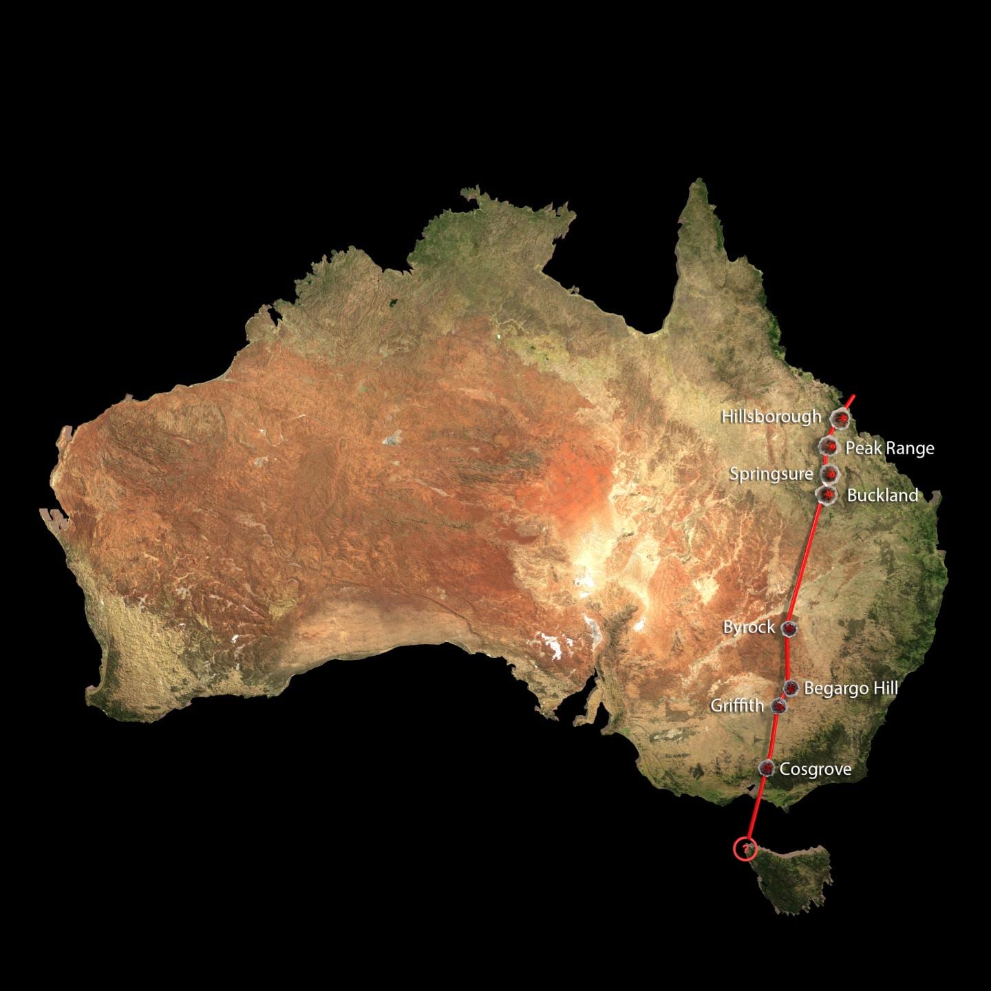 Hallan en Australia la mayor cadena volcánica continental del mundo