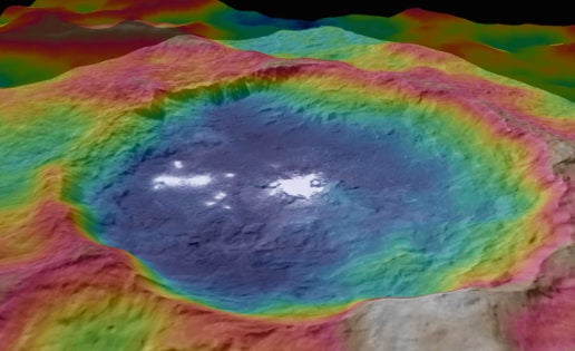 Crece el misterio de las manchas blancas de Ceres