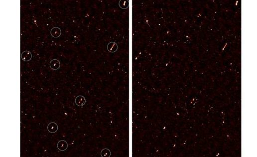 Descubren una alineación de agujeros negros a millones de años luz de la Tierra