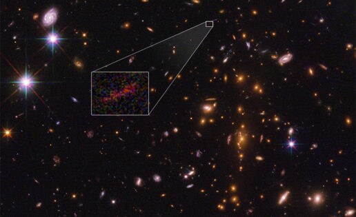 Un golpe de suerte permite al Hubble captar detalles de la galaxia más lejana
