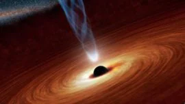 El agujero negro más lejano y antiguo apunta su haz de rayos directamente hacia la Tierra