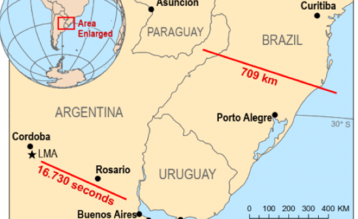 Dos rayos pulverizan todos los récords conocidos: uno duró más de 16 segundos, y el otro se extendió a lo largo de 709 km