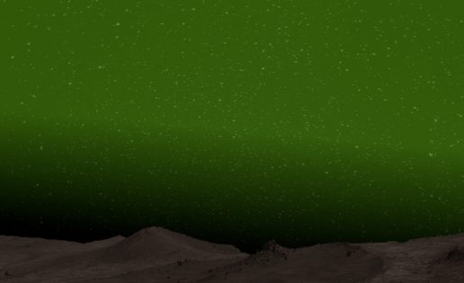 Planeta rojo y… ¿cielo verde? Observan, por primera vez, un fuerte resplandor verdoso en el cielo nocturno de Marte
