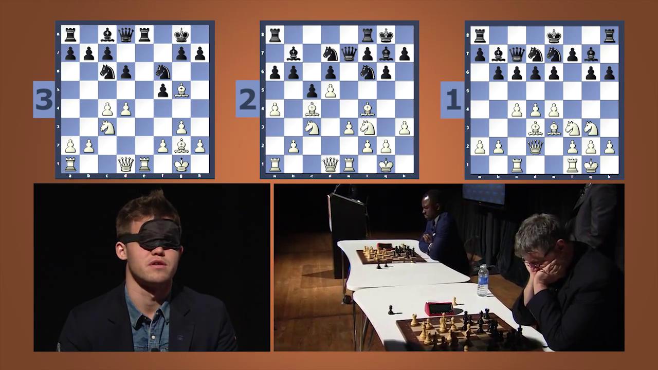 Más difícil todavía: Carlsen, a la ciega, en partidas rápidas simultáneas
