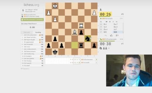 Carlsen logra en Lichess la mayor remontada de la historia