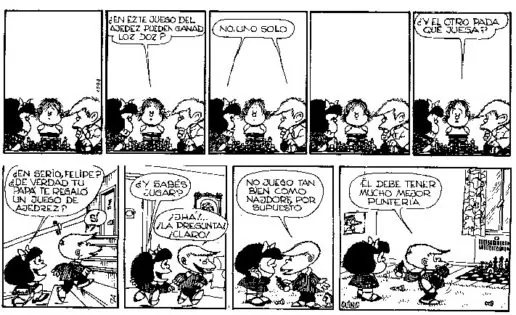 Quino, Mafalda y el ajedrez