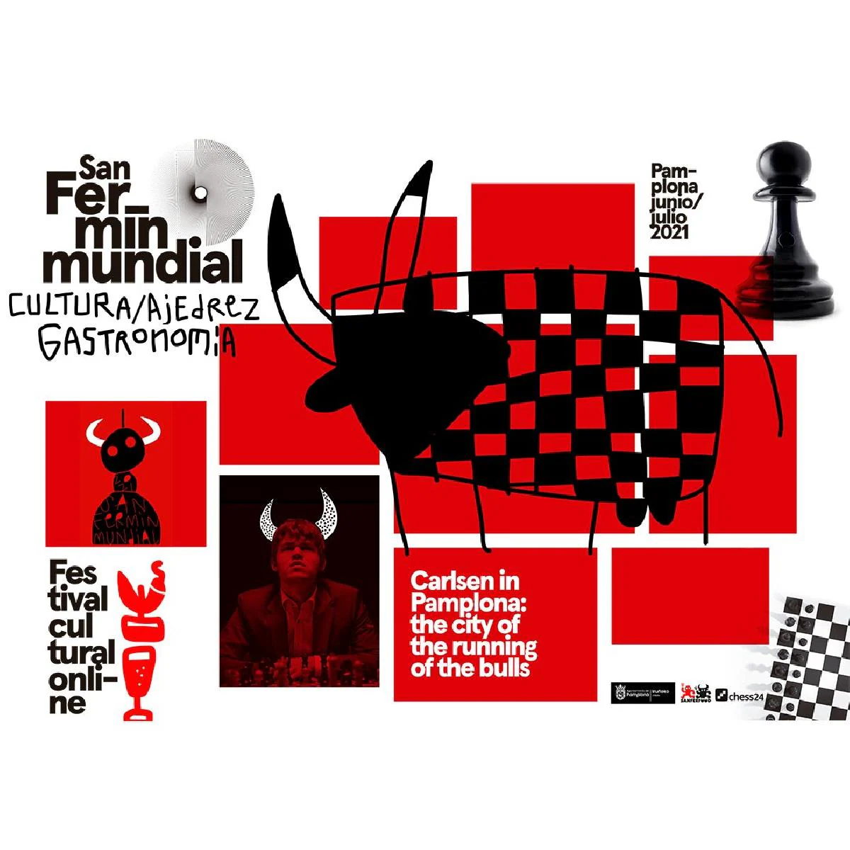 Los Sanfermines cambian los toros por el ajedrez, con Carlsen como cabeza de cartel