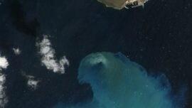 El volcán de El Hierro, foto del año 2012 de la NASA