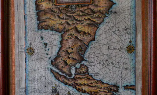 Un mapa que delineó la expedición de García Nodal.